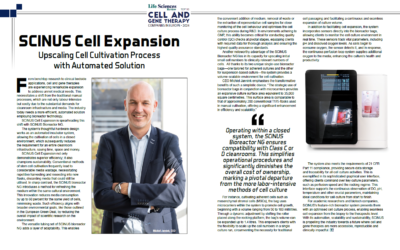 Scinus recognized as one of the Top Cell Therapy Companies In Europe by Life Sciences Review